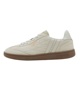 Patrick Mens Lyon Suède Cupsole Trainers (Off White/Gum)