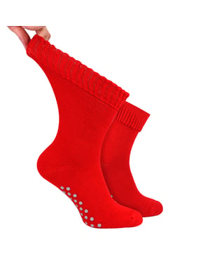 Heren Extra Brede Winter Bed Sokken met Grip | Antislip Thermische Slaapsokken