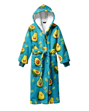 "Happy Avocado" Sherpa badjas