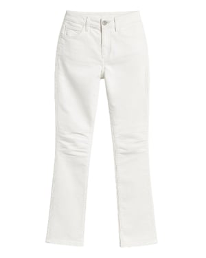 Slim-fit witte stretchbroek