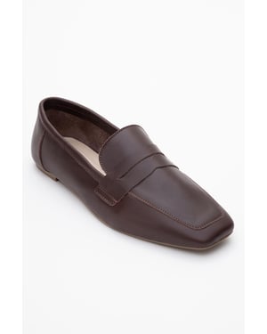 Morne Leren Loafers Dames