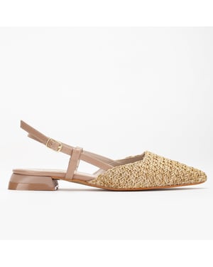 Riley Geweven Slingback Platte Schoenen