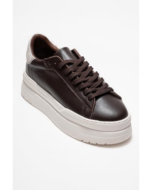 Anabel Leren Platform Sneakers Dames