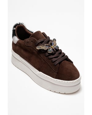 Anda Leren Gesp Sneakers Dames