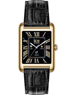 Ice Watch Ice Smart Tk 2.0 - Gold - Black Croco Unisex Horloge Zwart 025285