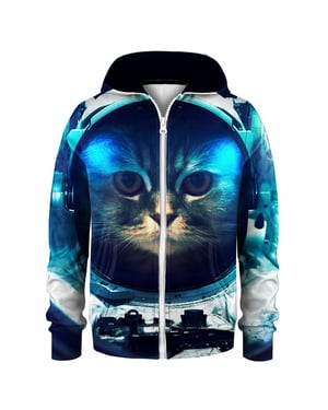 "Space Cat" Zip Hoodie