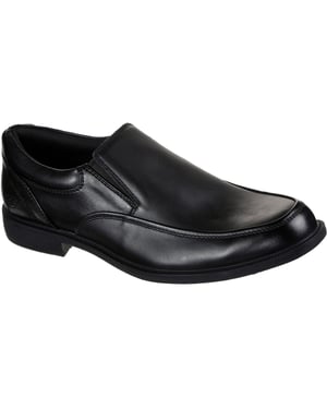 Skechers Dreston Ratlon Leren Zwarte Instappers voor Mannen