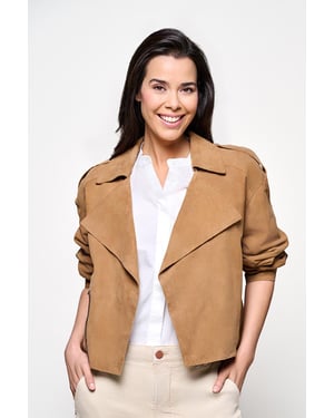 Caroline Tensen Senja Suede Jacket Cognac