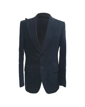 Dolce & Gabbana single-breasted blazer met zakken in marineblauw katoen