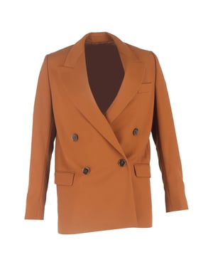Acne Studios double-breasted blazer met zakken in bruin polyester