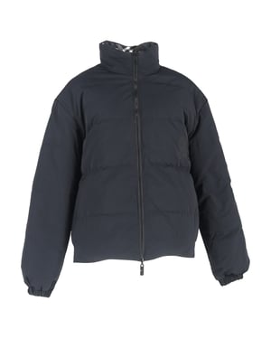 Burberry geruite pufferjas van zwart nylon