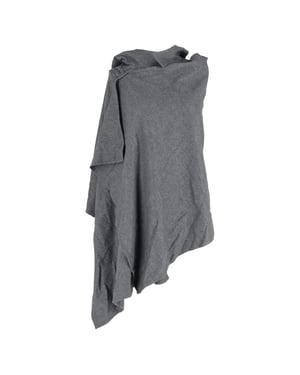 Yohji Yamamoto capuchonponcho/cape van grijze wol