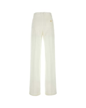 Witte Viscose Wijde-Pant