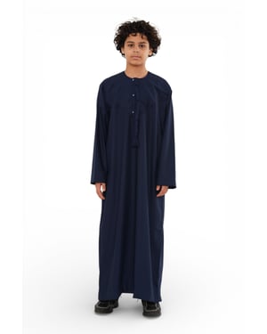 Kinderen jongens Eid marineblauw Marokkaanse Jubba gewaad Djellaba Ramadan Eid Thobe - K-HM11