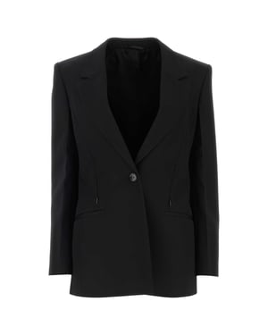 Zwarte Wolblend Blazer