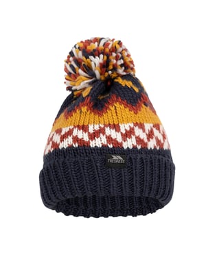 Trespass Childrens/Kids Twiglet grof gebreide muts met fleecevoering (Marine/Honingbij)