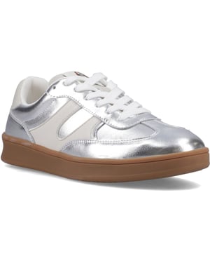 Hush Puppies Maura Suède Dames Silver Trainers