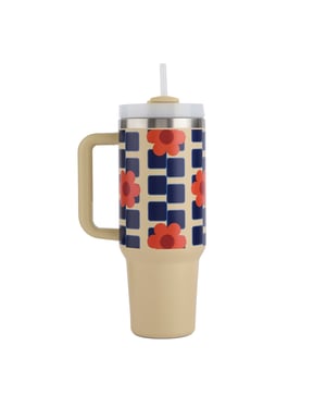 Regatta Orla Kiely Bloemen Geïsoleerde Reisbeker (Oranje)