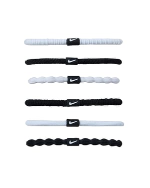 Nike Logo Haarg elastic (Verpakking van 6) (Wit/Zwart)