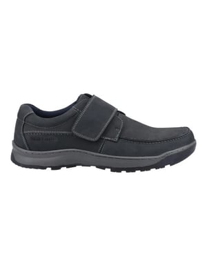 Hush Puppies Heren Casper Leren Klittenbandschoenen (Marineblauw)