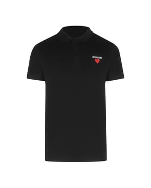 Love Moschino Poloshirt Met Hartlogo, Zwart
