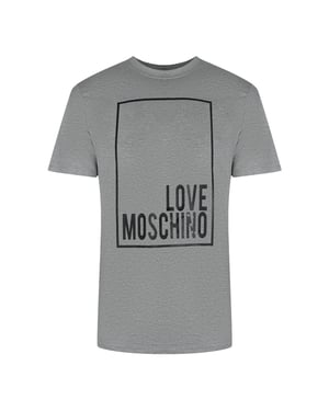 Love Moschino Box Logo Grijs T-shirt
