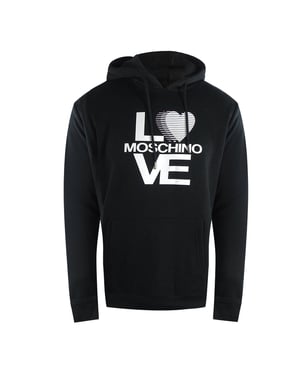 Love Moschino Bold Love Logo Zwarte Hoodie