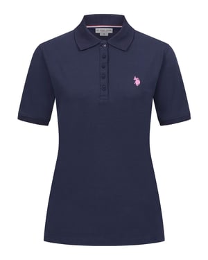 U.S. POLO ASSN. Dames Polo Shirt met korte mouwen gemaakt van katoen elastaan