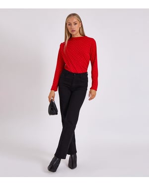 Rode Diamante Stud Cowl Front Bodysuit