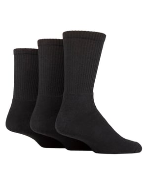 3-Pack Heren Effen Crew Sport Sokken - Zachte Katoenen Everyday Atletiek Sokken