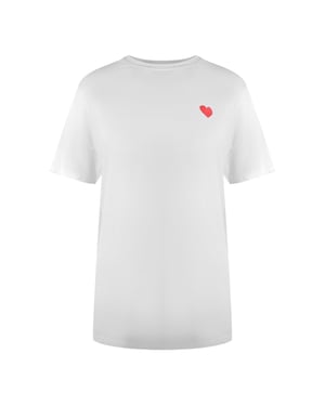 Love Moschino T-shirt Met Hartlogo In Wit