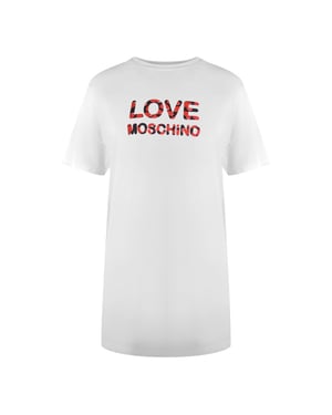 Love Moschino Bubble Logo Wit T-shirt