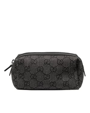 Tweedelige Gg Denim Make-up Tas