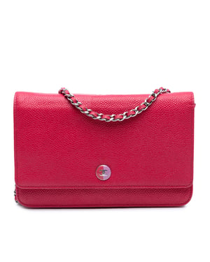 Tweedehands Kaviaar Bicolor CC Wallet On Chain