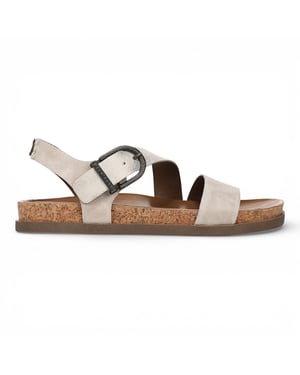 Blowfish Malibu Dames Cloud Zilveren Voetbed Rem Platte Sandals - Lance