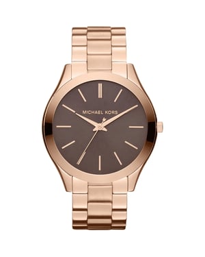 Michael Kors Slim Runway MK3181 42mm Roze Gouden Dameshorloge