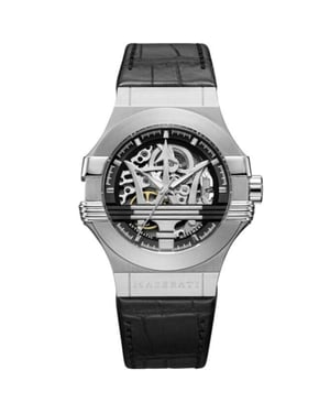 Maserati Potenza R8821108001 Automatische 42mm Zwart Skelet Wijzerplaat Herenhorloge