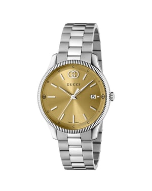 Gucci YA1264234 G-Timeless Horloge met Gouden Wijzerplaat voor Unisex