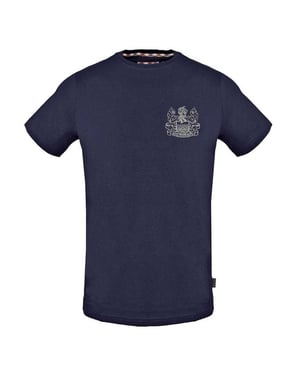 Aquascutum Heren Aldis Gestikt Logo T-Shirt (Marineblauw)