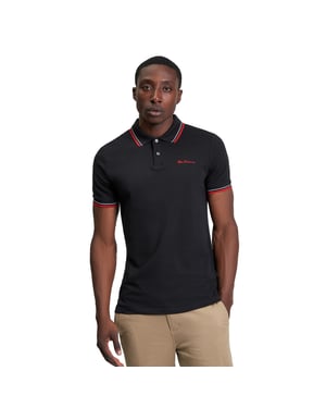 Ben Sherman Heren Signature Pique Polo Shirt (Zwart)