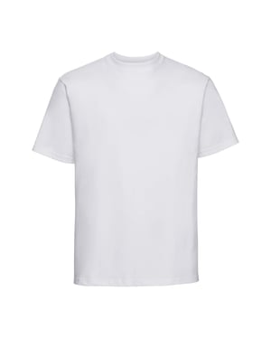 Russell Heren Klassiek Gekamd Katoen Zwaargewicht T-shirt (Wit)