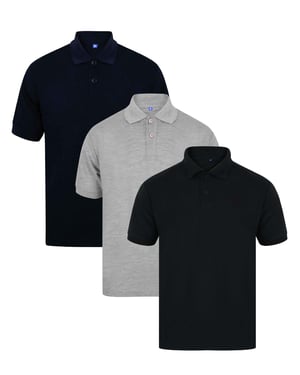 Kruze | Heren Polo Shirts (3-Pack) - GRY/NVY/BLK