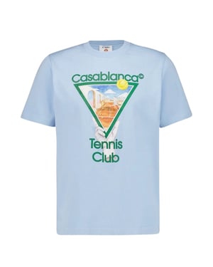 Casablanca Metaphysical Tennis Icon Blauw T-shirt