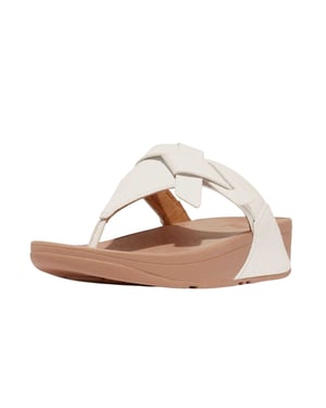 Fit Flop Dames Lulu Geknoopte Leren Sandalen (Wit)