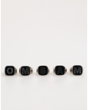 Initiële Letter Zilveren Ring