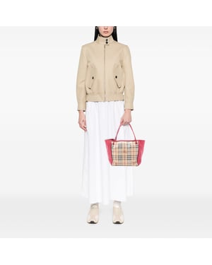 Tweedehands Canterbury Tote van gecoat canvas met Haymarket-check en lederen afwerking