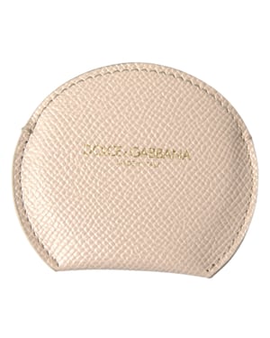 Halve Maan Muntentas Beige Leer