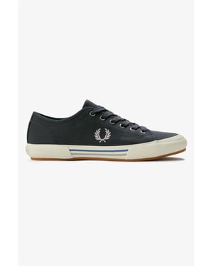 Fred Perry B708 Vintage Tennis Canvas Heren Sneakers Ankergrijs