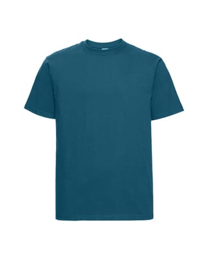 Russell Europa Heren Klassiek Zwaargewicht Ringspun Korte Mouwen T-Shirt (Benzineblauw)