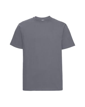Russell Europa Heren Klassiek Zwaargewicht Ringspun Korte Mouwen T-Shirt (Konvooi Grijs)